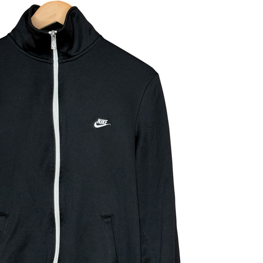 NIKE Sportswear Black Full Zip Long Sleeve Track Jacket White Stripes Women’s M - Picture 5 of 10